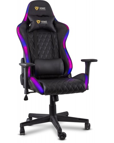 გეიმერული სავარძელი Yenkee YGC 300RGB Stardust Gaming Chair - Black
