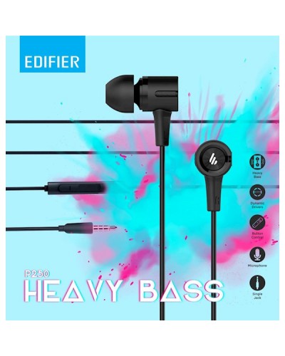 ყურსასმენი Edifier P205, Headphones, Wired, 3.5mm, Black