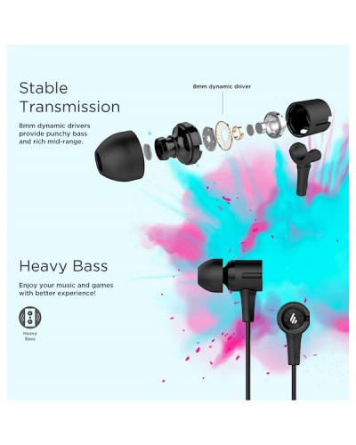 ყურსასმენი Edifier P205, Headphones, Wired, 3.5mm, Black