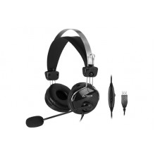 ყურსასმენი A4Tech HU-7P USB Headset With Mic Black