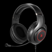 ყურსასმენი A4Tech-G220 BLOODY GAMING HEADPHONE AUX3.5+ USB BLACK