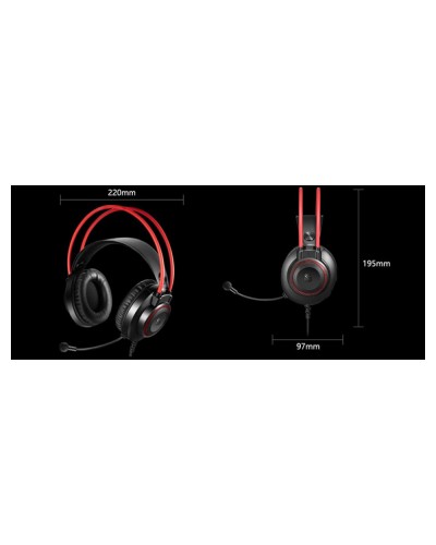 ყურსასმენი A4tech Bloody G200S Multi-color circular illumination Gaming Headset Black/Red