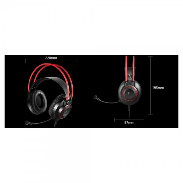 ყურსასმენი A4tech Bloody G200S Multi-color circular illumination Gaming Headset Black/Red