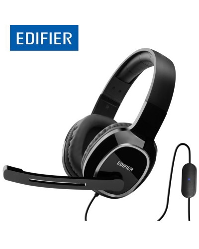 ყურსასმენი Edifier K815 USB Computer Stereo Headset Single Connector for Laptops and iMac, Macbook and PlayStation4 splitter adapter included - Black