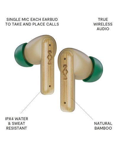 ყურსასმენი House Of Marley EM-JE123-CE Little Bird, Earphones, Wireless, Bluetooth, Cream