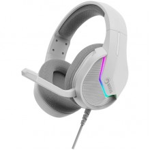 ყურსასმენი Marvo H8618 WH, Gaming Headset, Wired, RGB, USB, White