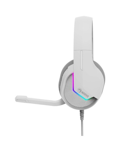 ყურსასმენი Marvo H8618 WH, Gaming Headset, Wired, RGB, USB, White