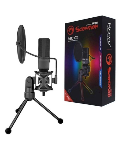 მიკროფონი Marvo MIC-03 Wired Gaming USB Microphone Black