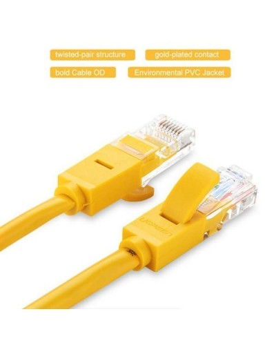 UTP LAN კაბელი UGREEN NW103 (11233) Cat5e Patch Cord UTP Lan Cable, 5m, Yellow