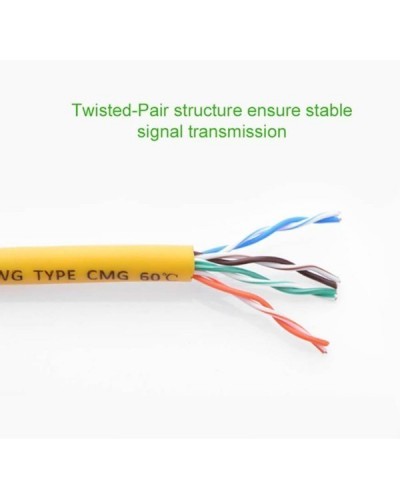 UTP LAN კაბელი UGREEN NW103 (11233) Cat5e Patch Cord UTP Lan Cable, 5m, Yellow