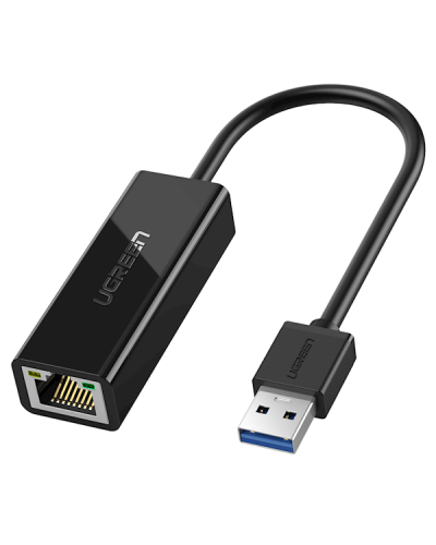 ლან ადაპტერი UGREEN CR111 (20256) USB 3.0 to RJ45 Gigabit Ethernet Adapter, Black