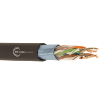 ქსელის კაბელი Etk kablo Cat 5e F/UTP 4x2x24 AWG PE-305M, Cat5e FTP, Lan Cable, 305m, Black
