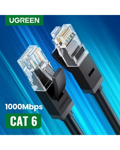 ქსელის კაბელი UGREEN NW102 (20160) Cat6 Patch Cord UTP Lan Cable, 2m, Black