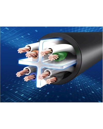 ქსელის კაბელი VENTION IBEBL Cat.6 UTP Patch Cable 10M Black