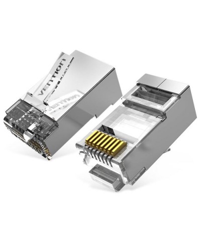 ქსელის ჯეკი Vention Model/Item-NO: Cat.6A FTP RJ45 Modular Plug Transparent 100 Pack