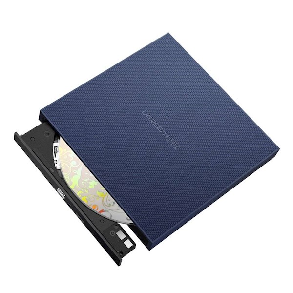 პორტატული DVD ჩამწერი UGREEN CM138 (40576) USB 2.0 Slim External USB DVD Optical Drive Read & Write Blue