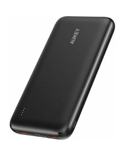 პორტატული დამტენი Aukey PB-N73C, 10000mAh , Type-C, USB-А, Micro USB, Power Bank, Black