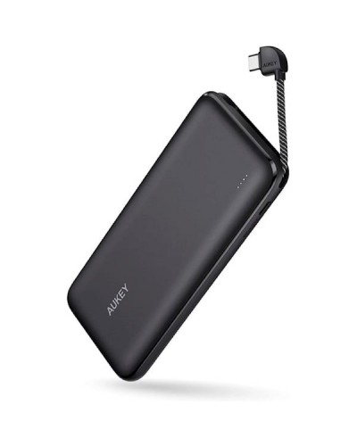 პორტატული დამტენი Aukey PB-N73C, 10000mAh , Type-C, USB-А, Micro USB, Power Bank, Black