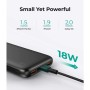 პორტატული დამტენი Aukey PB-N73C, 10000mAh , Type-C, USB-А, Micro USB, Power Bank, Black