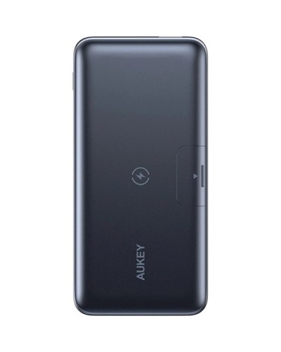 პორტატული დამტენი Aukey PB-WL02, 10000mAh, Type-C, USB-А, Power Bank, Black