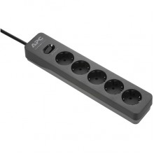 დამაგრძელებელი კაბელი APC Essential SurgeArrest 5 Outlet Black 230V Germany PME5B-GR