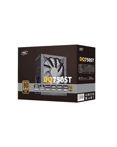 კვების ბლოკი DQ750ST, Deepcool, 750W real power supply with 80Plus Gold Certified and 120mm FDB Bearing PWM fan