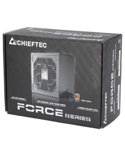 კვების ბლოკი Chieftec CPS-550S Force, 550W, Power Supply, Black