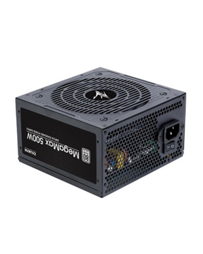 კვების ბლოკი Zalman Power supply MegaMax 500-TXII (500W), 200-240 VAC,86%, 80+,aPFC,120mm,MB24,CPU(4+8)