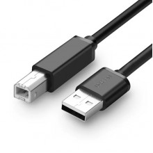 პრინტერის კაბელი UGREEN US104 (10327) USB 2.0 A Male to B Male Printer Cable, 2m, Black