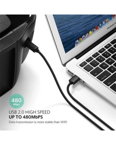 პრინტერის კაბელი UGREEN US104 (10327) USB 2.0 A Male to B Male Printer Cable, 2m, Black