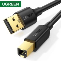 პრინტერის კაბელი UGREEN 10351 USB 2.0 AM to BM Print Cable 3m (Black)