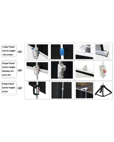 პროექტორის ეკრანი ALLSCREEN TRIPOD PROJECTION SCREEN 244 X 244 CM HD FABRIC CTP-9696