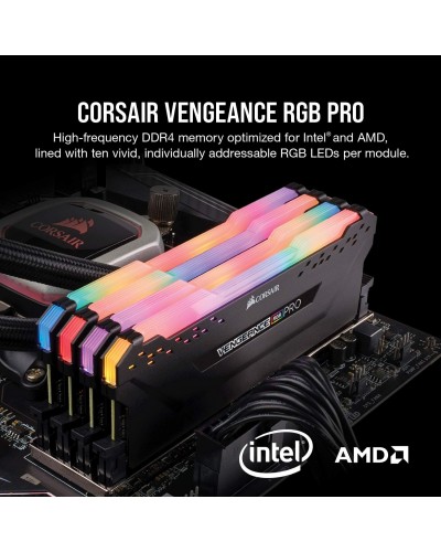 ოპერატიული მეხსიერება CORSAIR Vengeance RGB Pro 32GB (2 x 16GB) 288-Pin PC RAM DDR4 3200 (PC4 25600) Desktop Memory Model CMW32GX4M2E3200C16