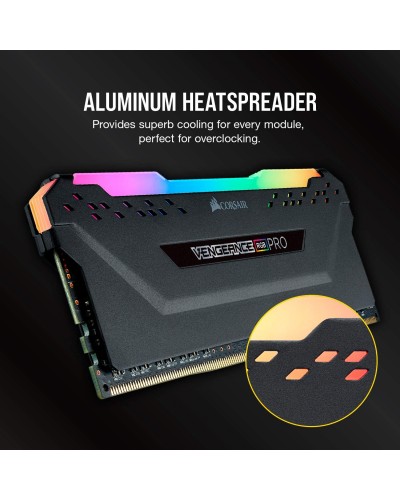 ოპერატიული მეხსიერება CORSAIR Vengeance RGB Pro 32GB (2 x 16GB) 288-Pin PC RAM DDR4 3200 (PC4 25600) Desktop Memory Model CMW32GX4M2E3200C16