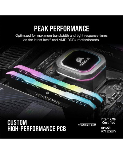 ოპერატიული მეხსიერება CORSAIR Vengeance RGB Pro SL 16GB (2 x 8GB) 288-Pin PC RAM DDR4 3200 (PC4 25600) Desktop Memory Model CMH16GX4M2E3200C16