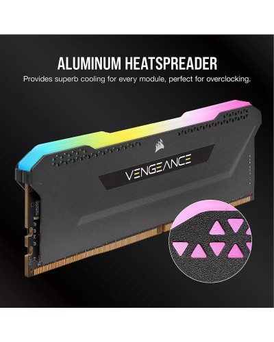 ოპერატიული მეხსიერება CORSAIR Vengeance RGB Pro SL 16GB (2 x 8GB) 288-Pin PC RAM DDR4 3200 (PC4 25600) Desktop Memory Model CMH16GX4M2E3200C16