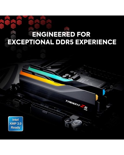 ოპერატიული მეხსიერება G.SKILL Trident Z5 RGB Series 64GB (2 x 32GB) 288-Pin PC RAM DDR5 6400 (PC5 51200) Desktop Memory Model F5-6400J3239G32GX2-TZ5RK