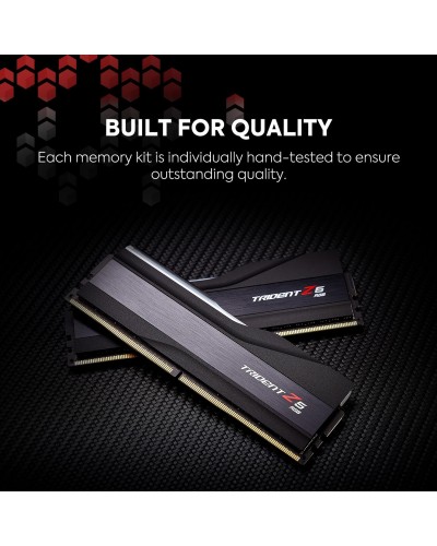 ოპერატიული მეხსიერება G.SKILL Trident Z5 RGB Series 64GB (2 x 32GB) 288-Pin PC RAM DDR5 6400 (PC5 51200) Desktop Memory Model F5-6400J3239G32GX2-TZ5RK