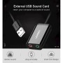 USB ხმის ბარათი US205 Ugreen Sound Card External 3.5mm USB USB Adapter for Microphone Speaker 30724