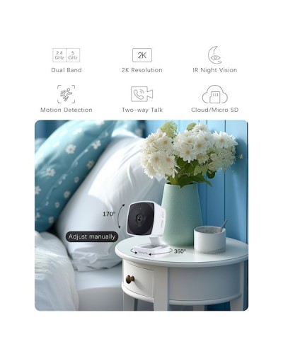ვიდეო სათვალთვალო კამერა Blurams A12S FoldVue, Indoor Security Camera, White