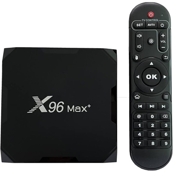 Android TV Box 4GB RAM 32GB ROM, Upgraded X96 Max+ Android Box Amlogic S905X3 Quad-core 2.4G + 5.8G WiFi Bluetooth 4.0 4K 60fps HDR Support