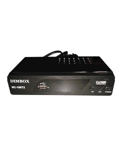 TV მიმღები DIMBOX NC-100T2 DVB-T2 DIM BOX USB HDMI output black