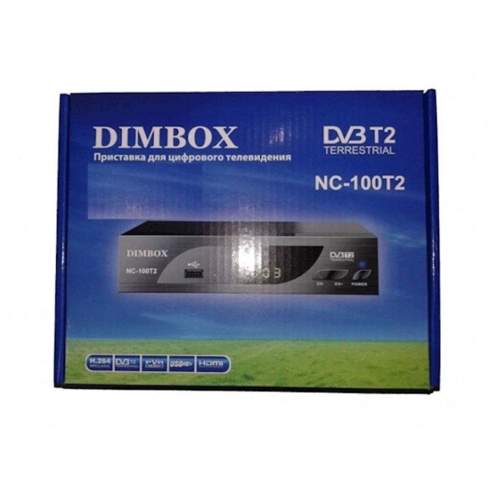 TV მიმღები DIMBOX NC-100T2 DVB-T2 DIM BOX USB HDMI output black