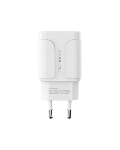 BOROFONE BA37A Speedy dual port charger set(Type-C)(EU)1m White