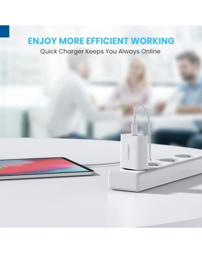 მობილურის დამტენი UGREEN CD137 (60450) Fast Charging Port USB Type C Original Power Adapter with PD 20W EU (White)
