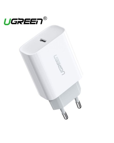 მობილურის დამტენი UGREEN CD137 (60450) Fast Charging Port USB Type C Original Power Adapter with PD 20W EU (White)