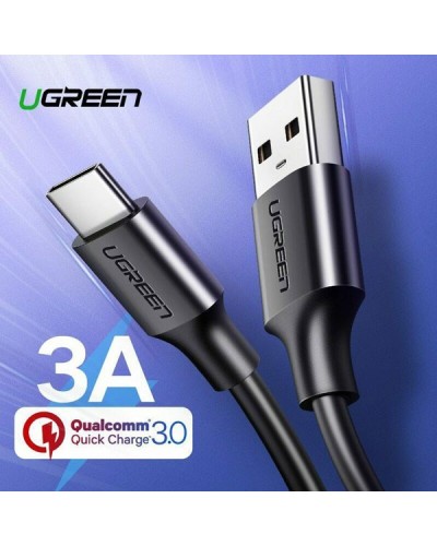 USB კაბელი UGREEN US288 (60118) USB to USB-C Cable Nickel Plating 2m (Black)