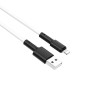 USB კაბელი BOROFONE BX31 Soft silicone charging data cable for Lightning White