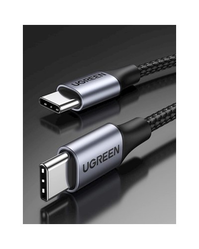 USB კაბელი UGREEN US316 (70427) 100W, USB Type-C to Type-C 100W PD Fast Charging Cable, 1m, Black