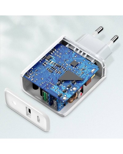 დამტენი UGREEN CD170 (60468), 36W, USB, Type-C, Type-c, White
